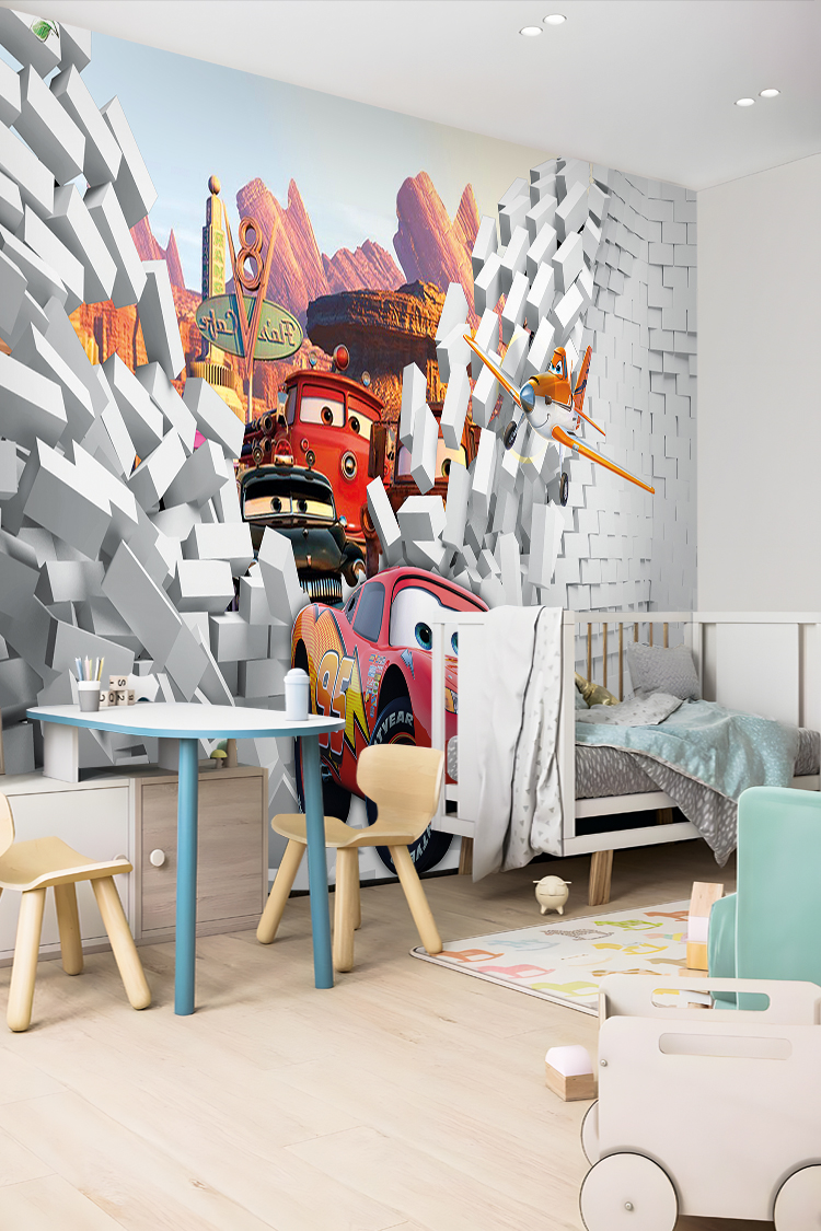 Arabalar ve Uçaklar Duvar Kağıdı - Görsel 3