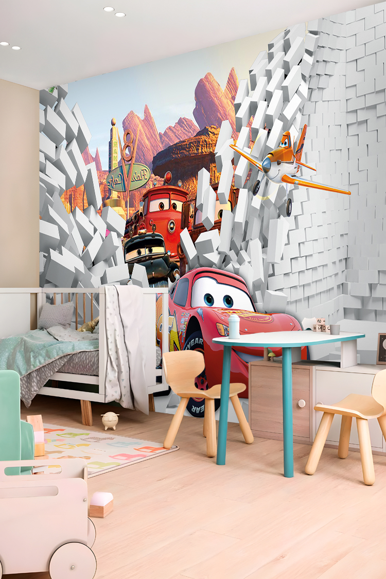 Arabalar ve Uçaklar Duvar Kağıdı - Görsel 4