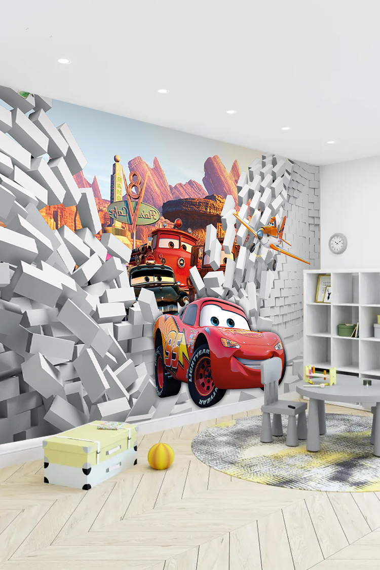 Arabalar ve Uçaklar Duvar Kağıdı - Görsel 5