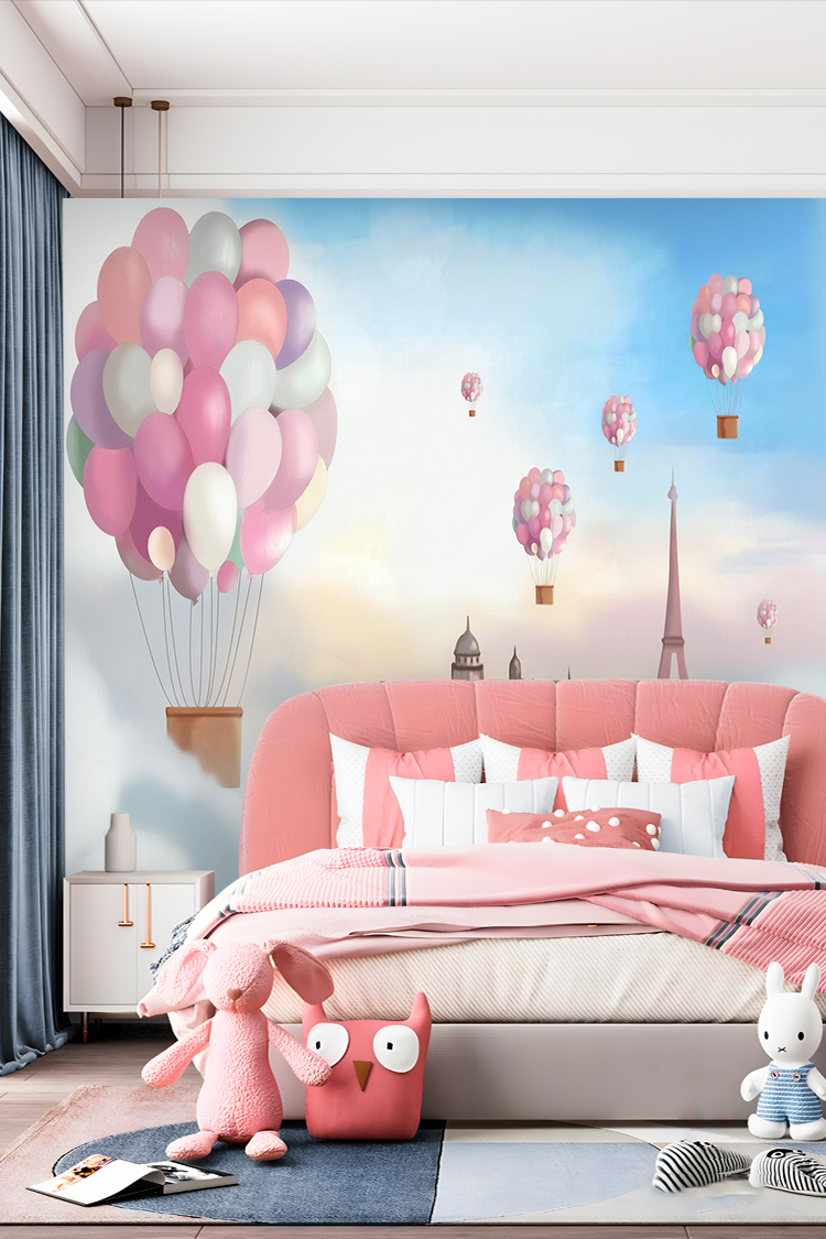 Balonlar ve Paris Duvar Kağıdı