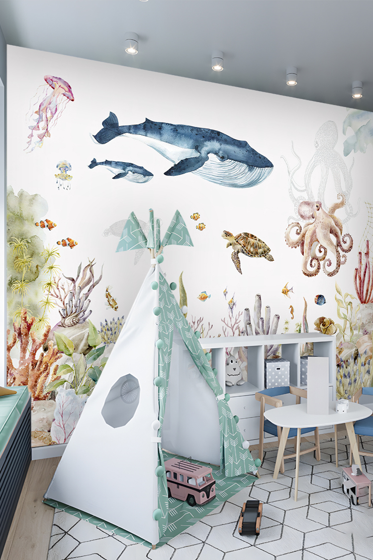 Su Altı Temalı Duvar Kağıdı - Görsel 5