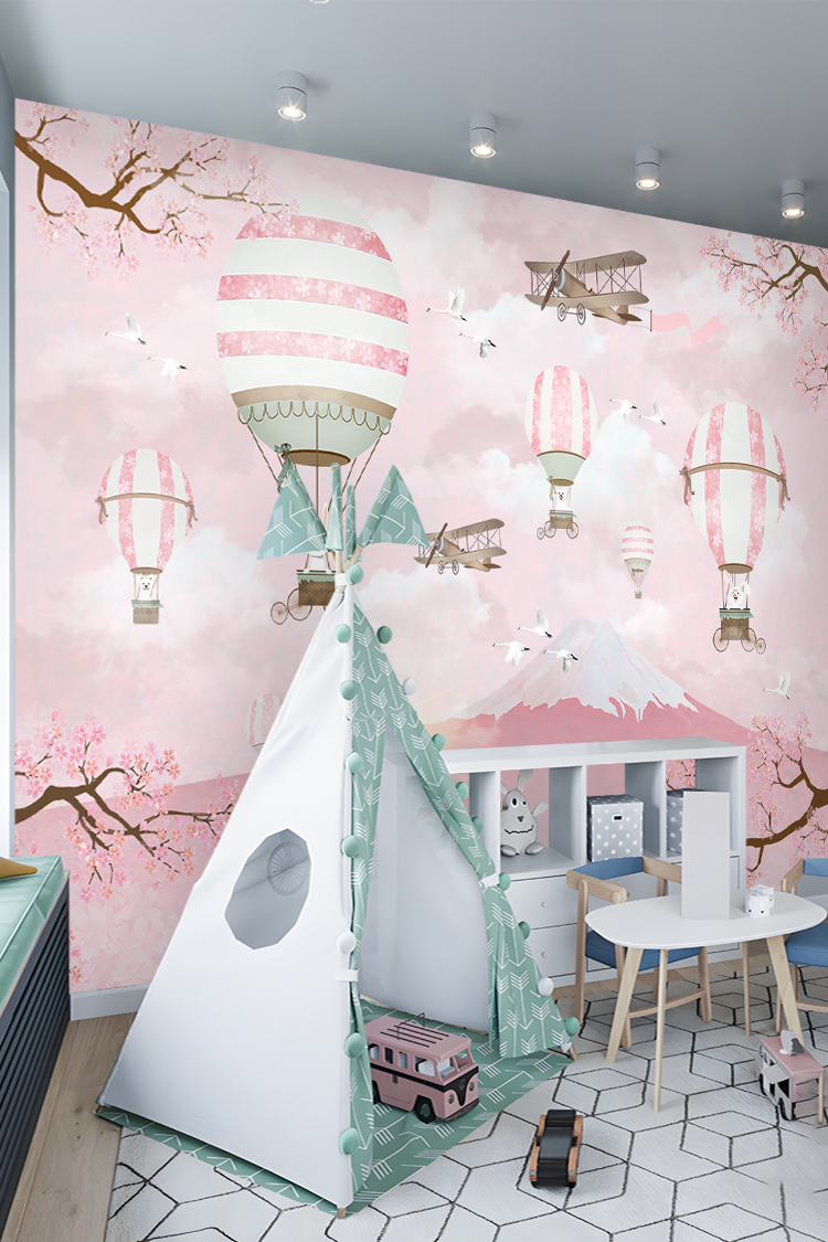 Balonlar ve Uçaklar Duvar Kağıdı - Görsel 5