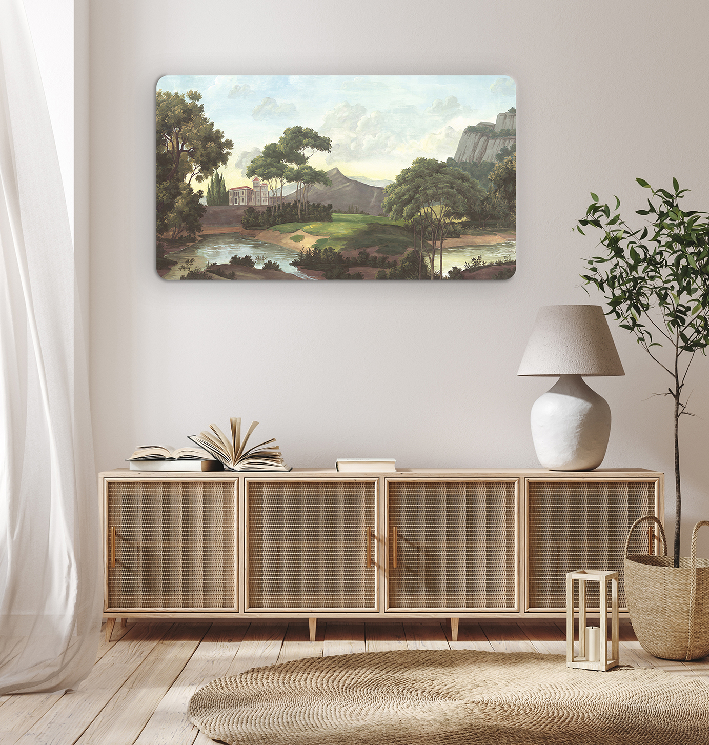 Doğa Manzaralı Soyut Duvar Kağıdı - Huzur Veren Sanat Eseri - Görsel 8