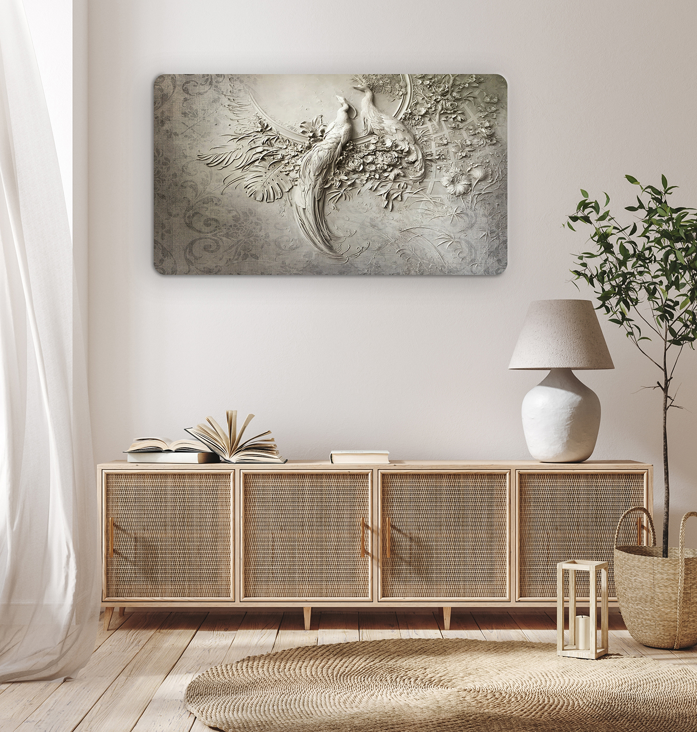 Kuş Motifli Duvar Kağıdı - Modern Kabartma Tasarım - Görsel 8