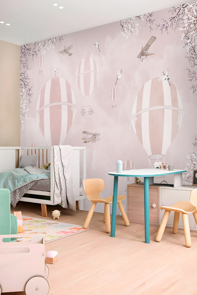 Pastel Sıcak Hava Balonları Duvar Kağıdı