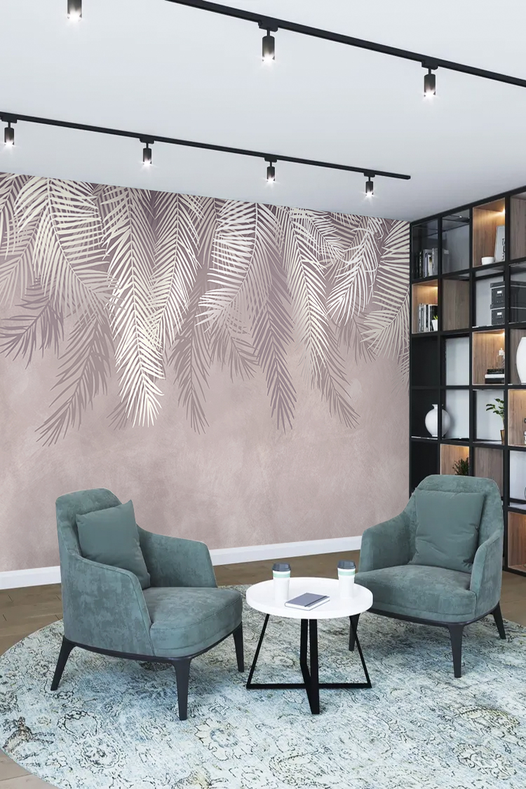 Doğal Yaprak Deseni Duvar Kağıdı - Görsel 2