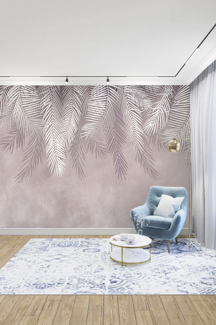 Doğal Yaprak Deseni Duvar Kağıdı - Görsel 3