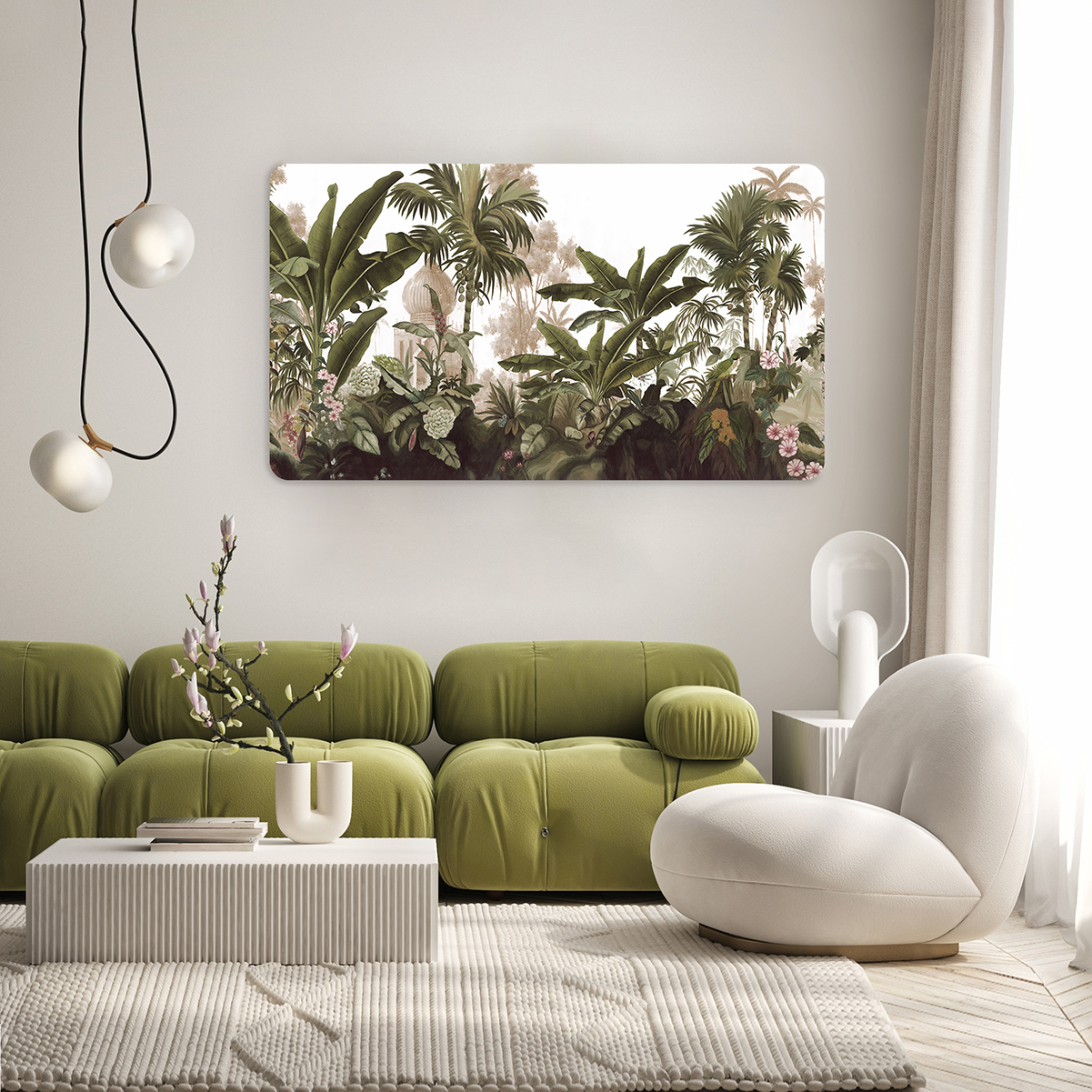 Tropikal Bitki Desenli Duvar Kağıdı - Modern Tasarım - Görsel 7