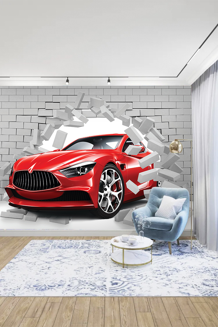 Kırmızı Spor Araba Duvar Kağıdı - Görsel 2
