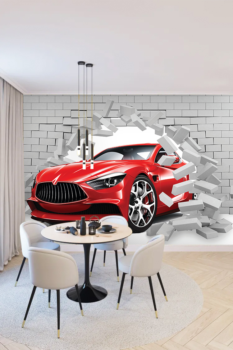 Kırmızı Spor Araba Duvar Kağıdı - Görsel 4