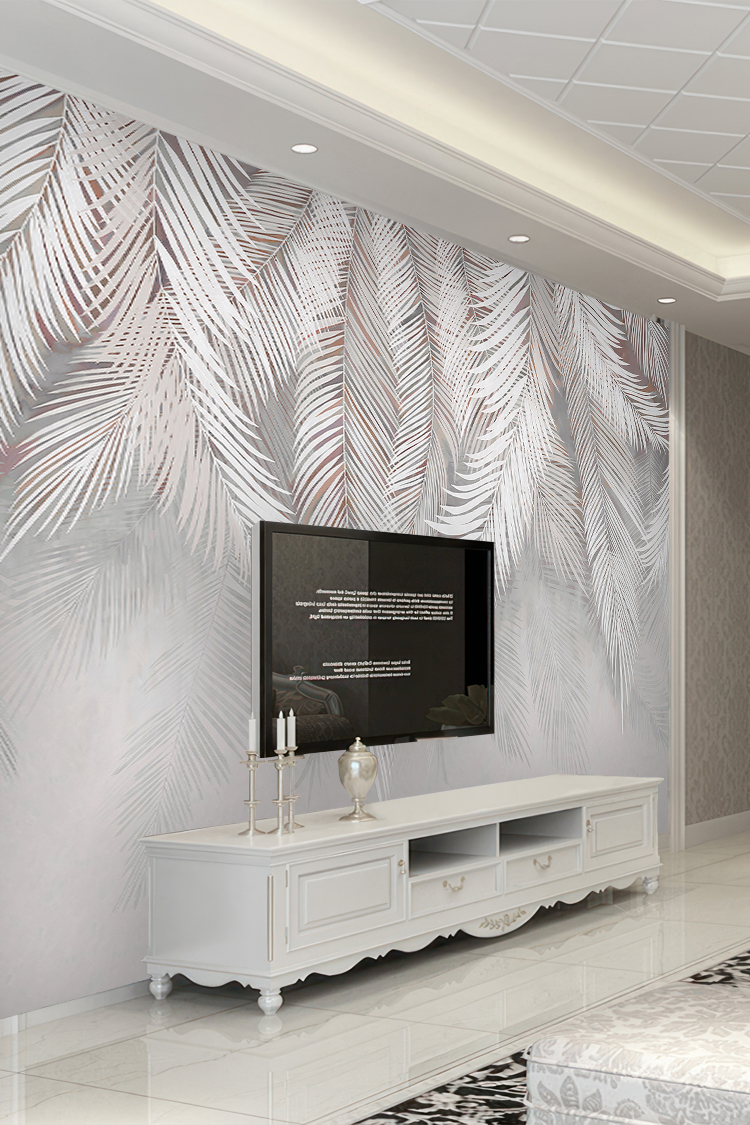 Doğal Yaprak Deseni Duvar Kağıdı - Görsel 6