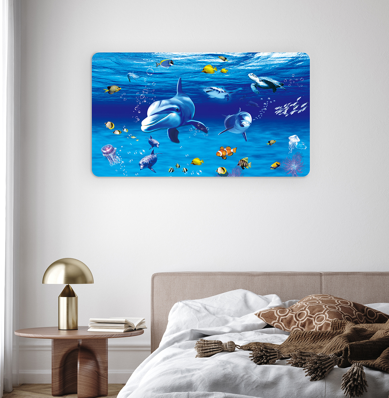 Okyanus Temalı Soy Yapıştır Duvar Kağıdı - Canlı Deniz Yaşamı Tasarımı - Görsel 6