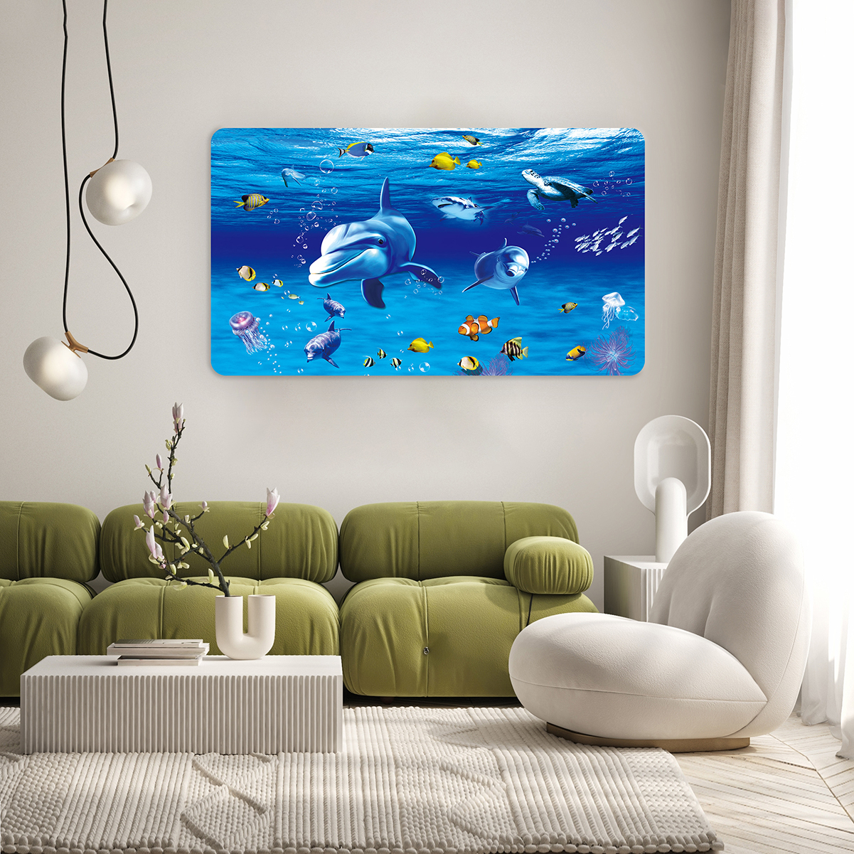 Okyanus Temalı Soy Yapıştır Duvar Kağıdı - Canlı Deniz Yaşamı Tasarımı - Görsel 7