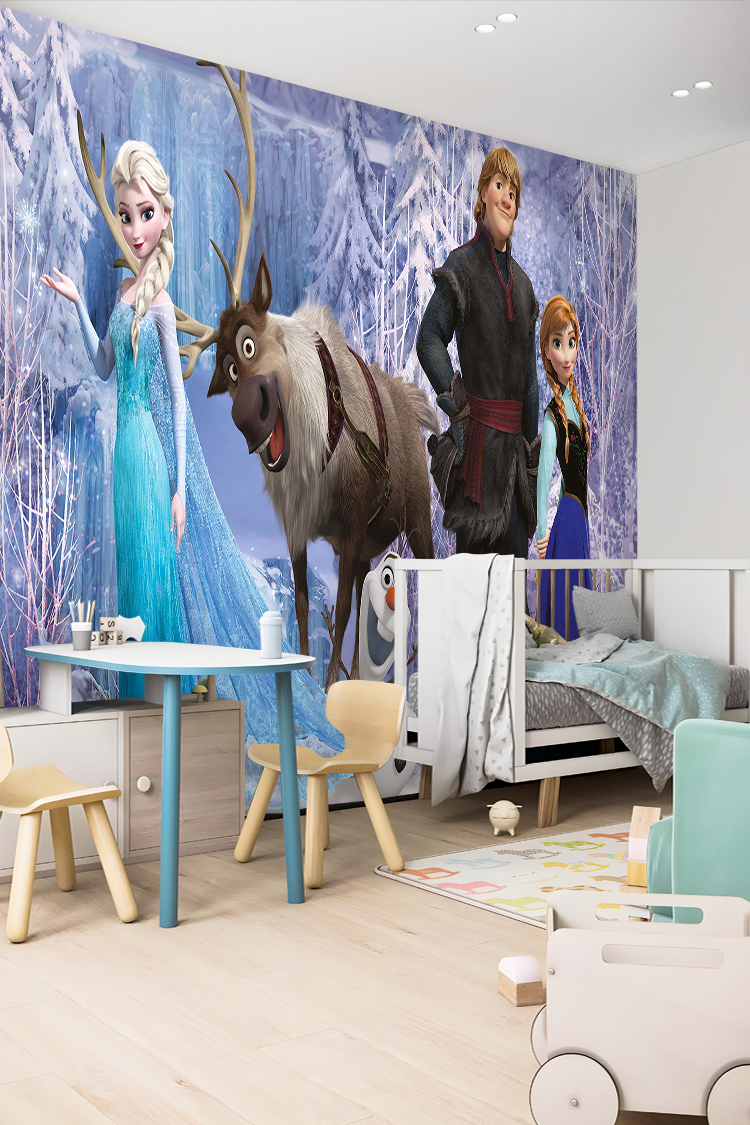 Frozen Elsa Anna ve Kristoff Duvar Kağıdı - Görsel 3