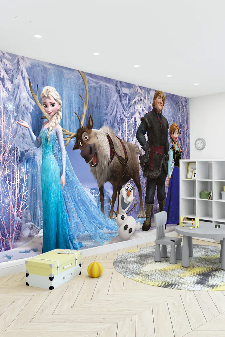 Frozen Elsa Anna ve Kristoff Duvar Kağıdı - Görsel 5