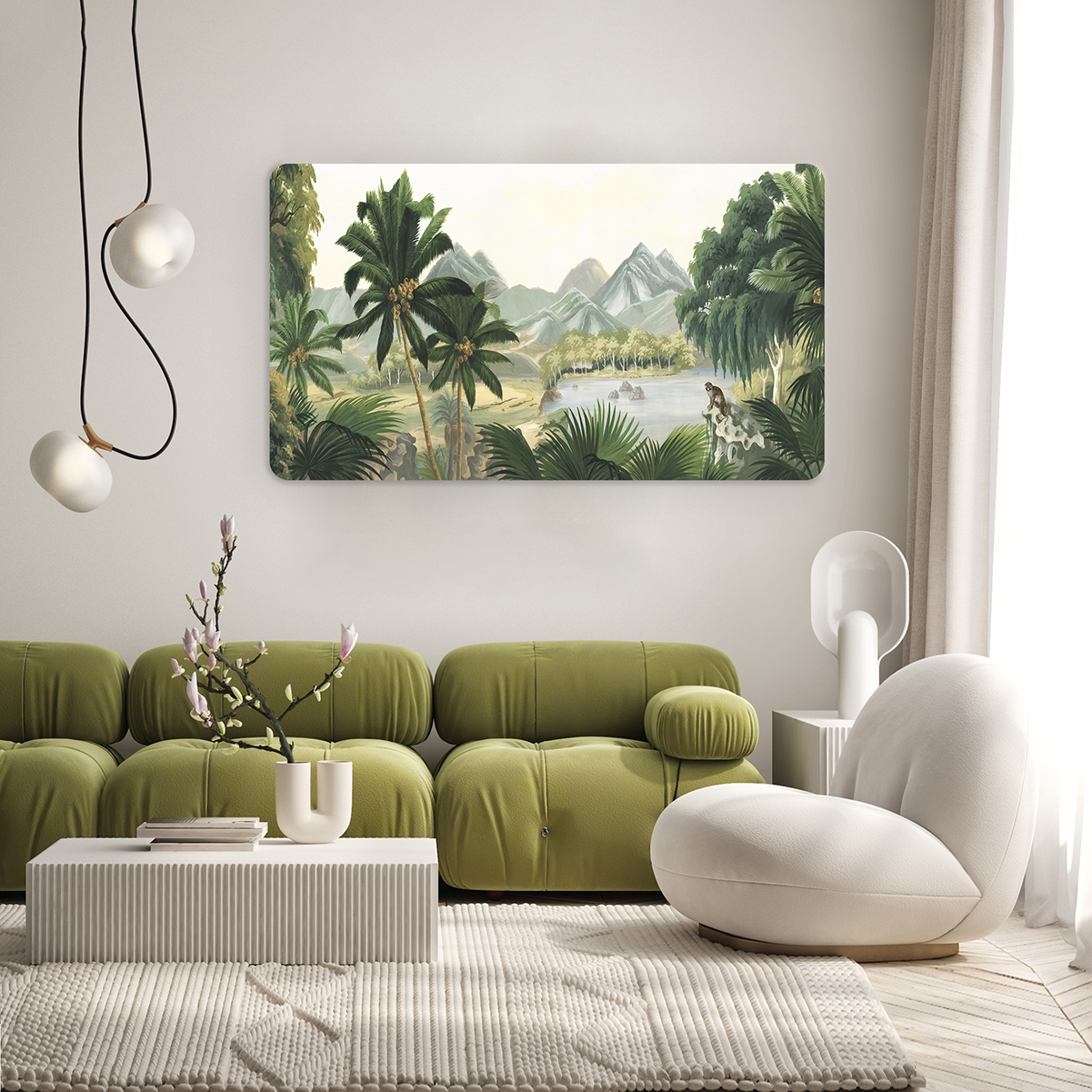 Tropikal Orman ve Doğa Manzaralı Duvar Kağıdı - Doğal Tasarımlı Şık Dekorasyon - Görsel 7