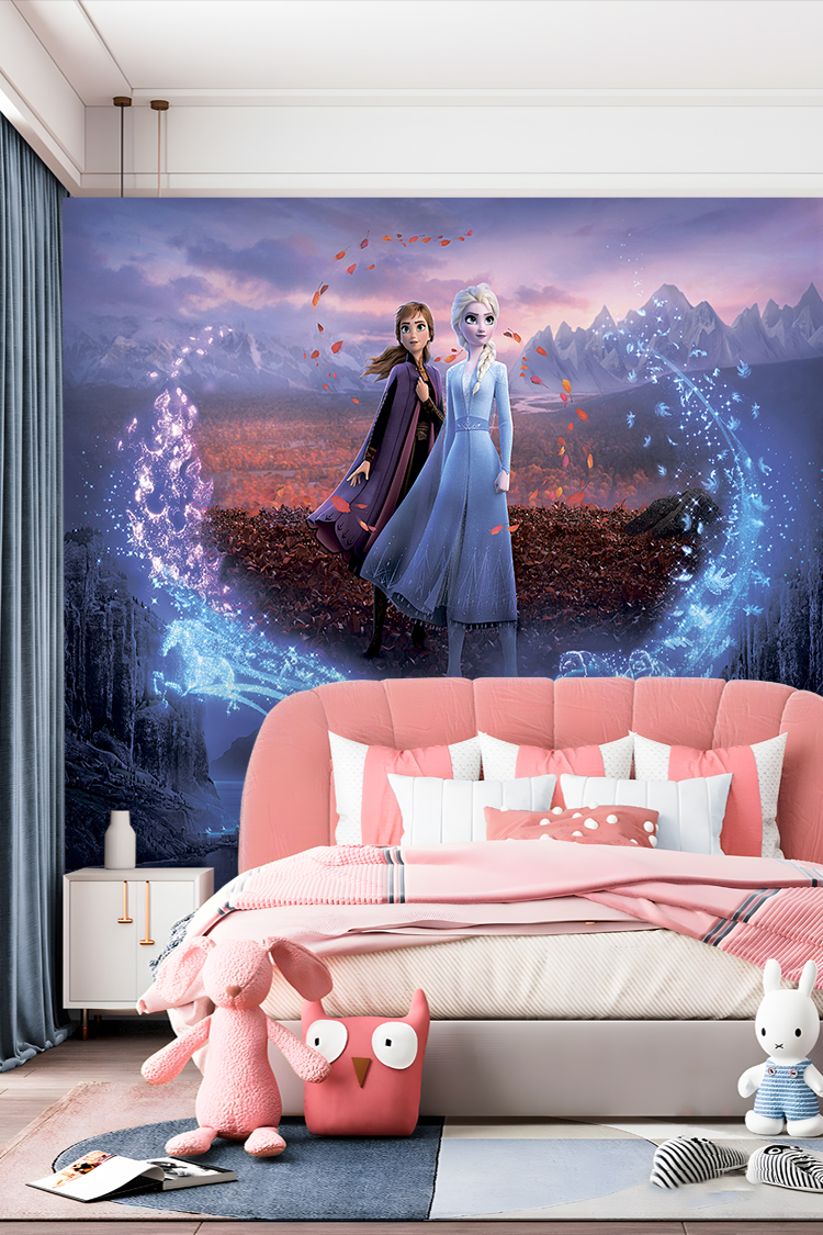 Frozen Elsa ve Anna Duvar Kağıdı - Görsel 2