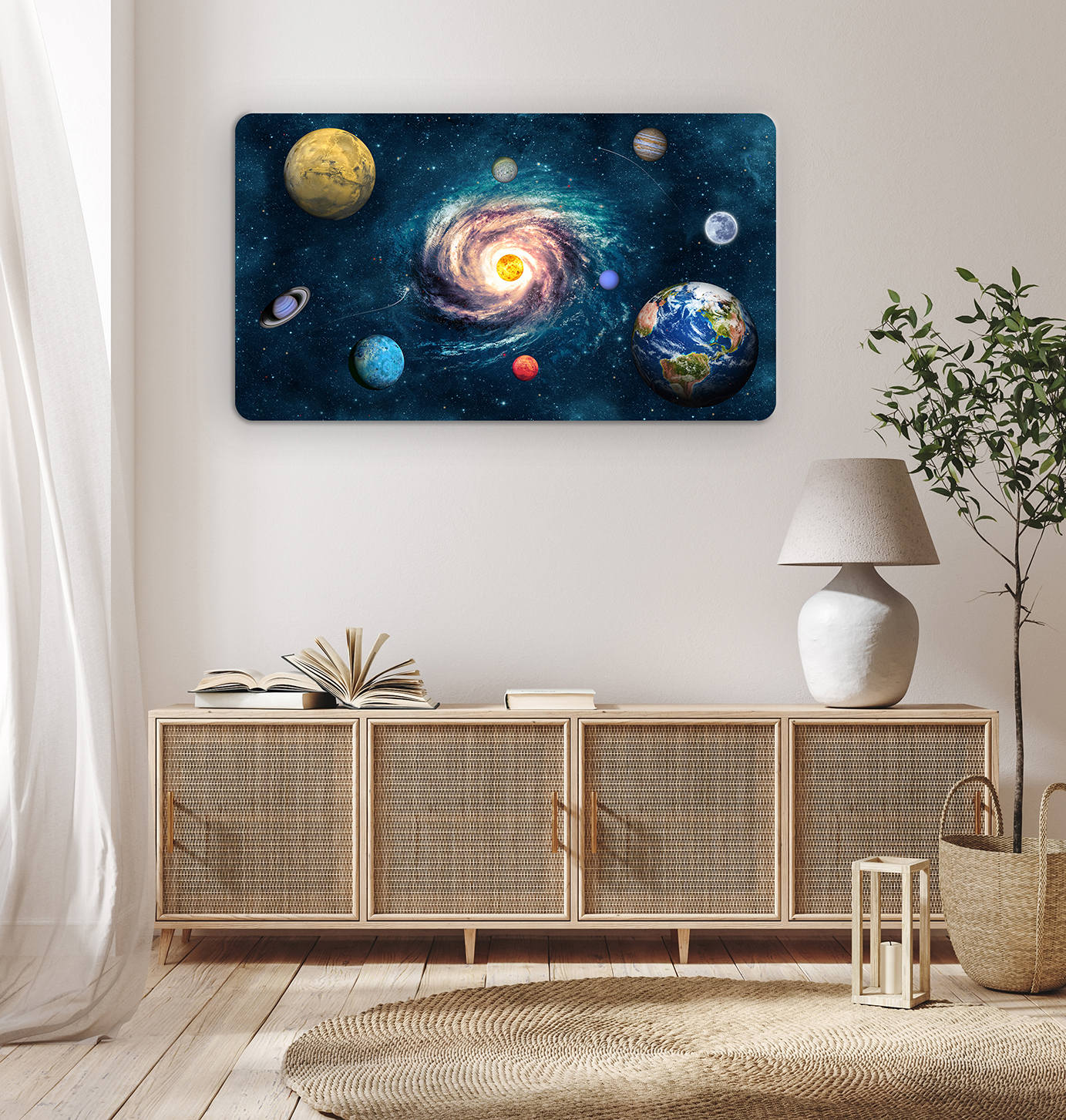 Galaksi ve Gezegenler Temalı Duvar Kağıdı - Uzay Konseptli Modern Tasarım - Görsel 8