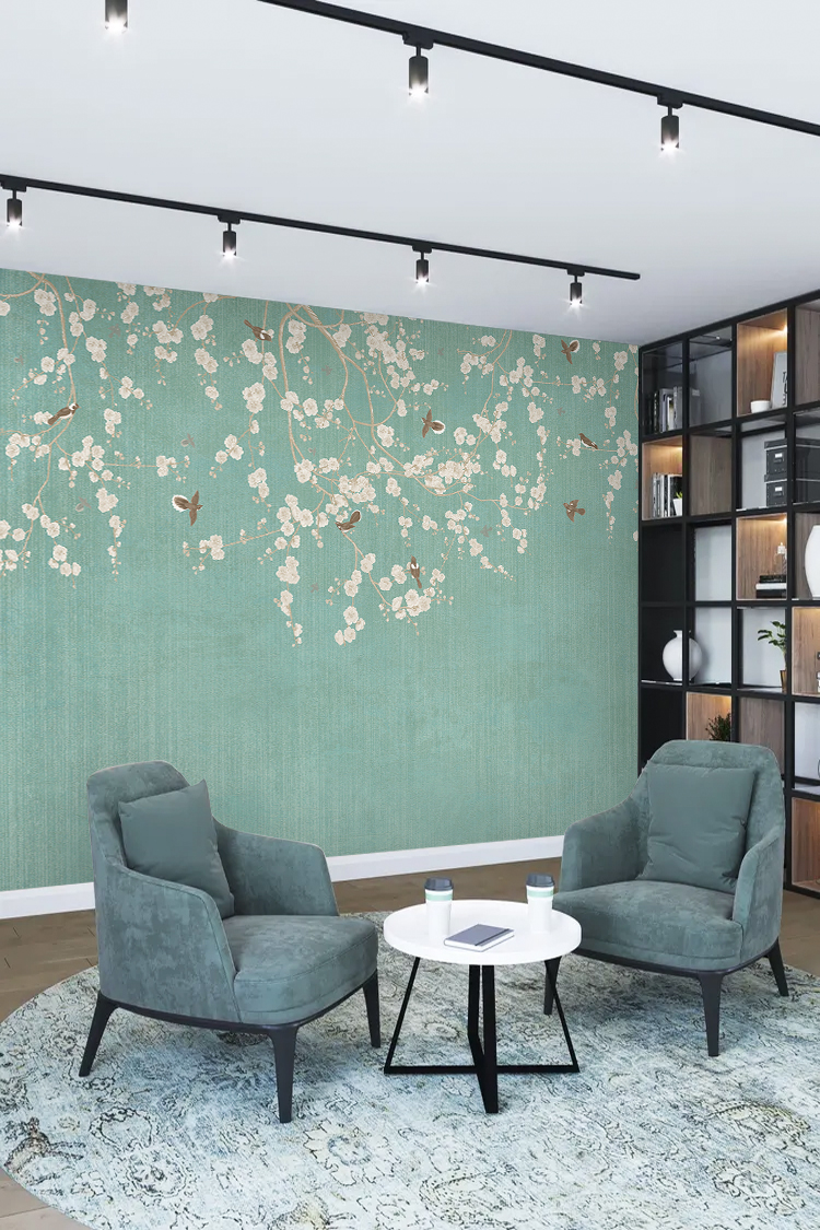 Çiçek Desenli Duvar Kağıdı