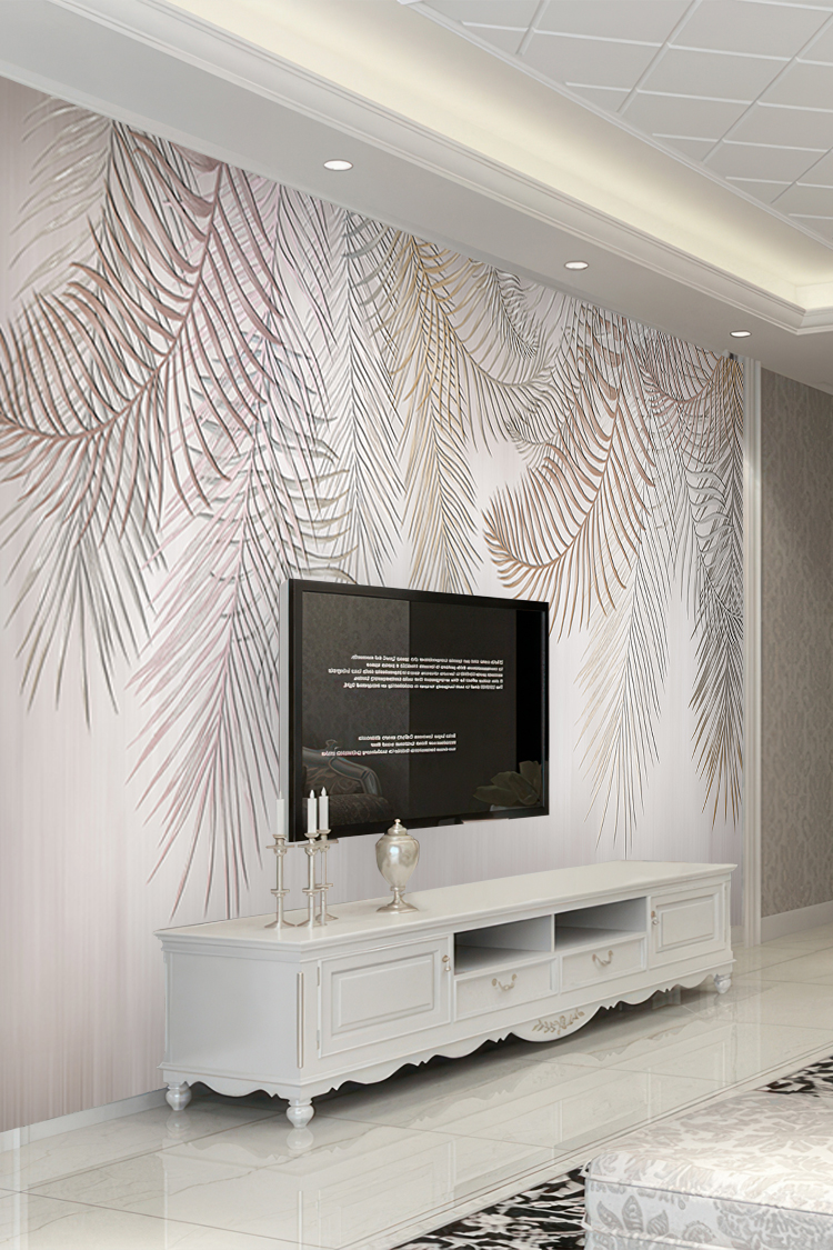 Doğal Yaprak Deseni Duvar Kağıdı - Görsel 6