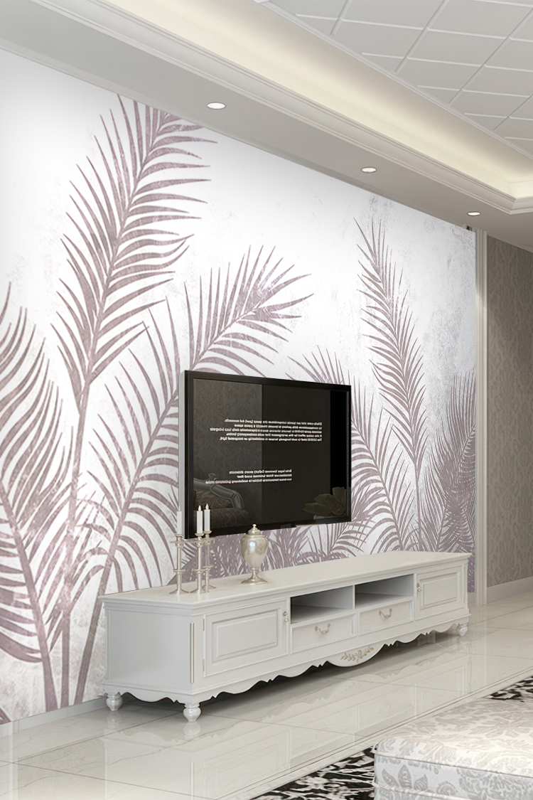 Pembe Palmiyeli Duvar Kağıdı - Görsel 6