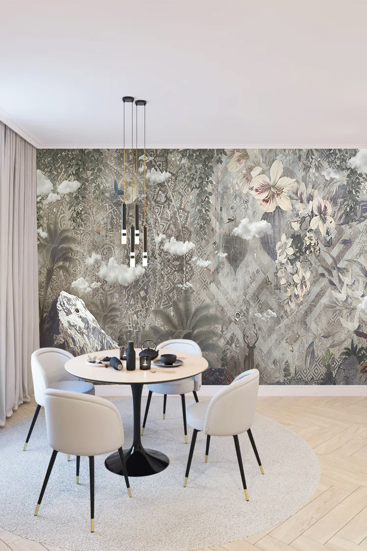 Tropikal Dağ Manzarası Duvar Kağıdı