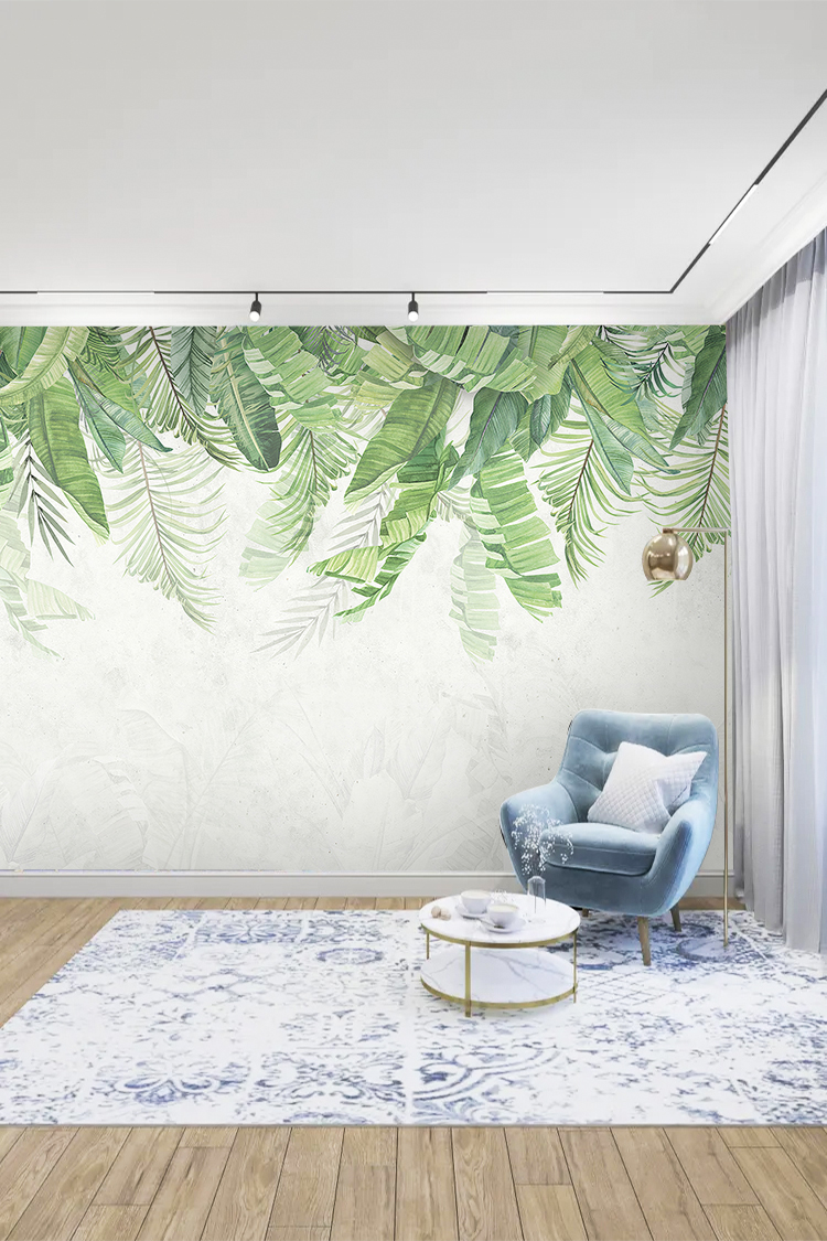 Doğal Yaprak Deseni Duvar Kağıdı - Görsel 3