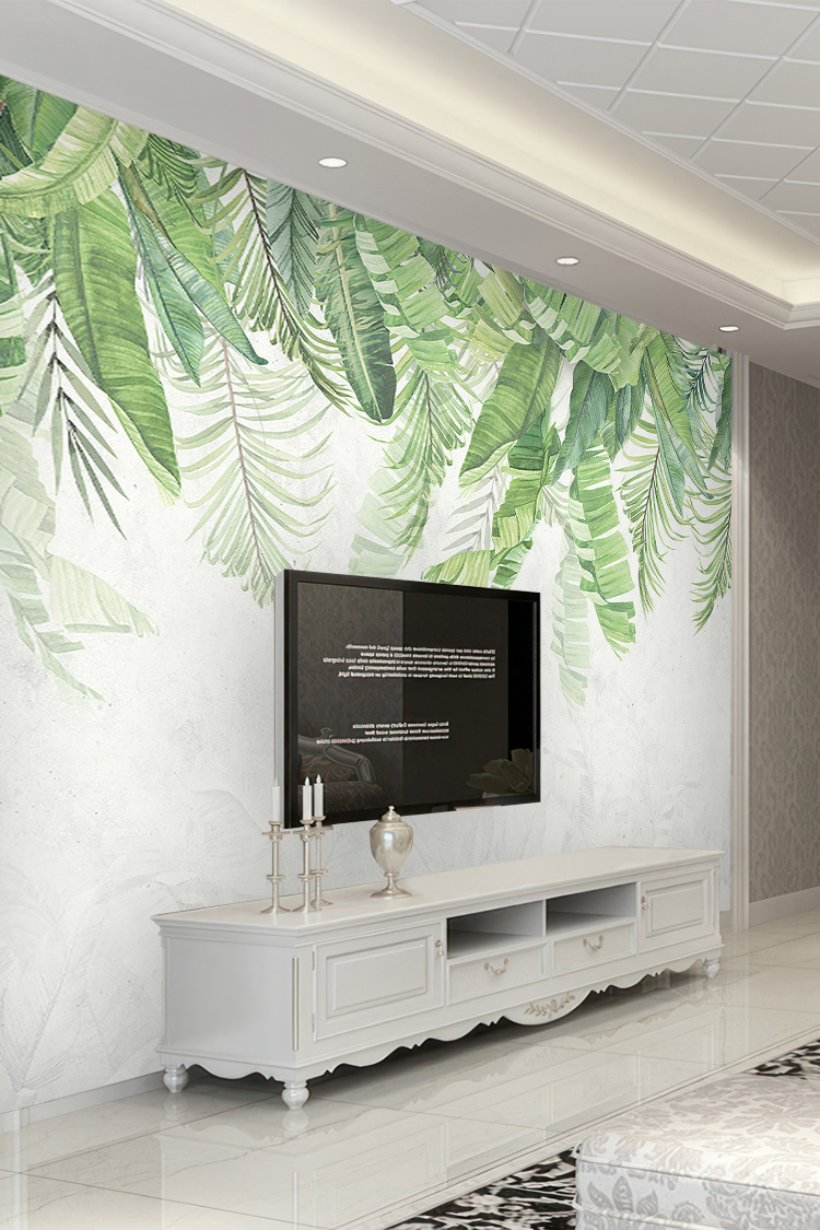 Doğal Yaprak Deseni Duvar Kağıdı - Görsel 6