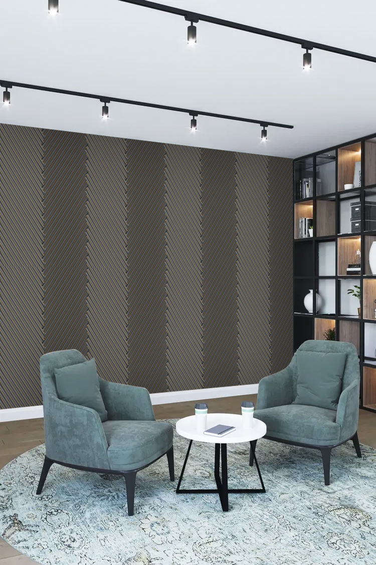 Çizgili 3D Duvar Kağıdı – Modern ve Şık Tasarım - Görsel 2