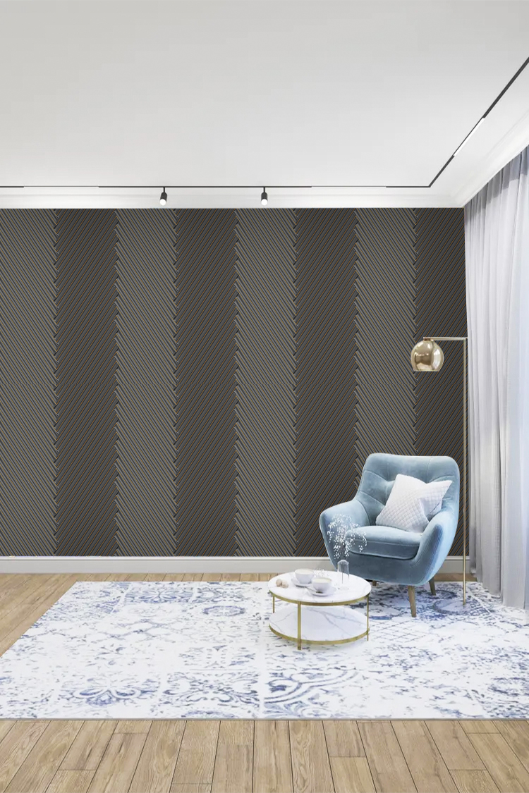 Çizgili 3D Duvar Kağıdı – Modern ve Şık Tasarım - Görsel 3