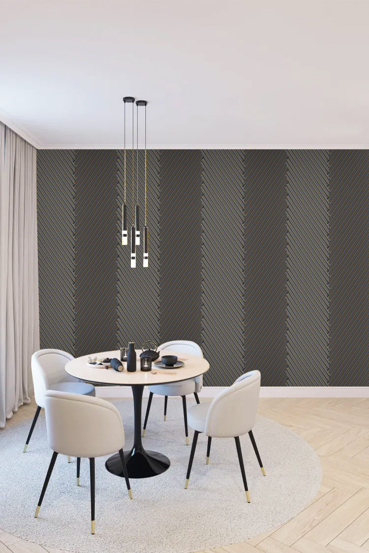 Çizgili 3D Duvar Kağıdı – Modern ve Şık Tasarım - Görsel 5