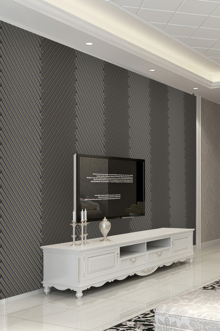 Çizgili 3D Duvar Kağıdı – Modern ve Şık Tasarım - Görsel 6