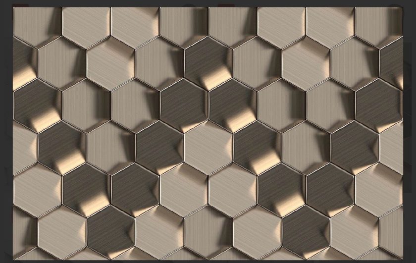 Modern ve Lüks İç Mekanlar için Altın Geometrik Duvar Kağıdıı