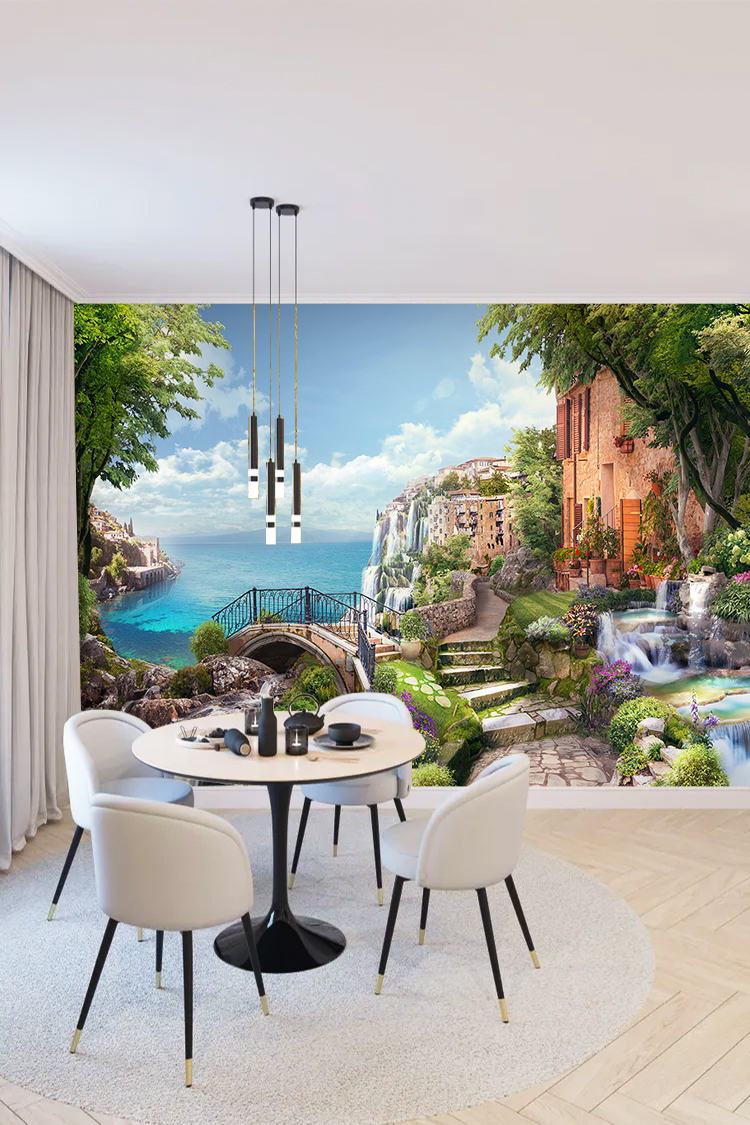 Coastal Manzara ve Köprü Temalı Duvar Kağıdı - Görsel 4