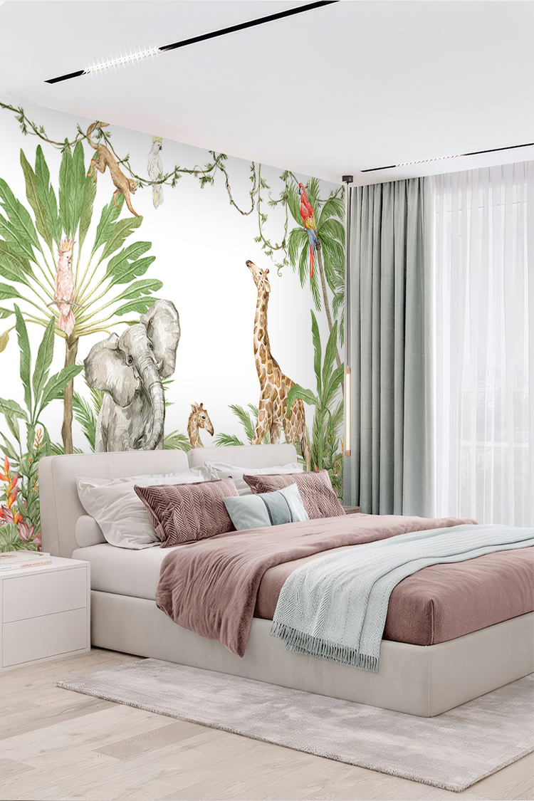 Jungle Hayvanları Temalı Duvar Kağıdı