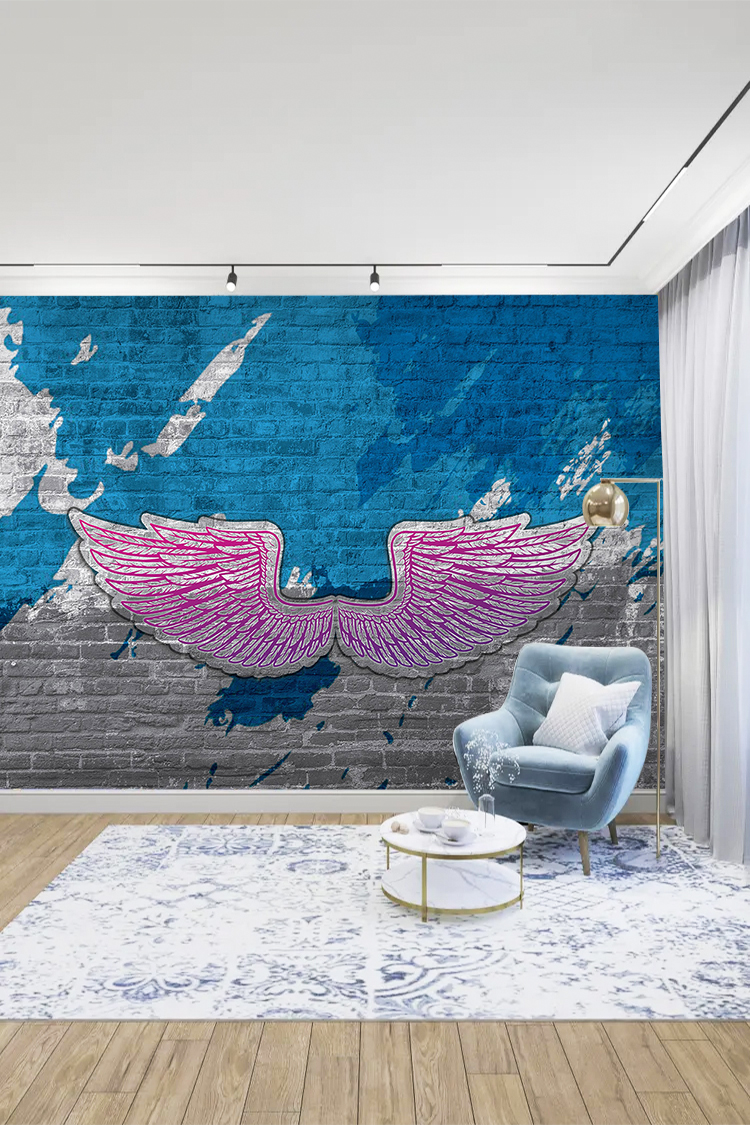 Kanatlı Graffiti Duvar Kağıdı - Görsel 5