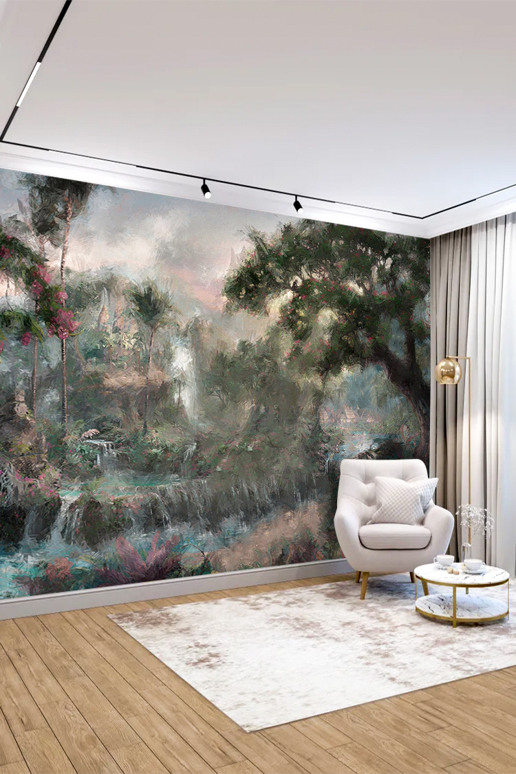 Sanatsal Doğal Manzara Duvar Kağıdı - Görsel 4