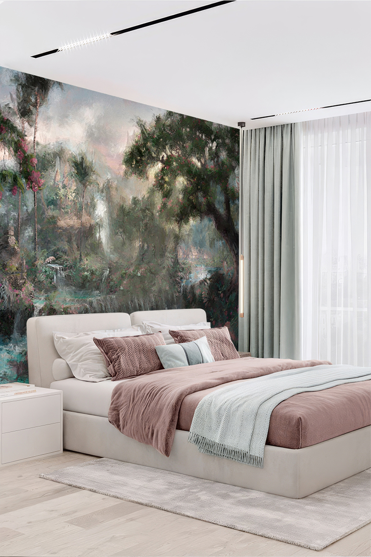 Sanatsal Doğal Manzara Duvar Kağıdı - Görsel 2