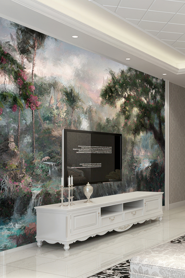 Sanatsal Doğal Manzara Duvar Kağıdı - Görsel 6