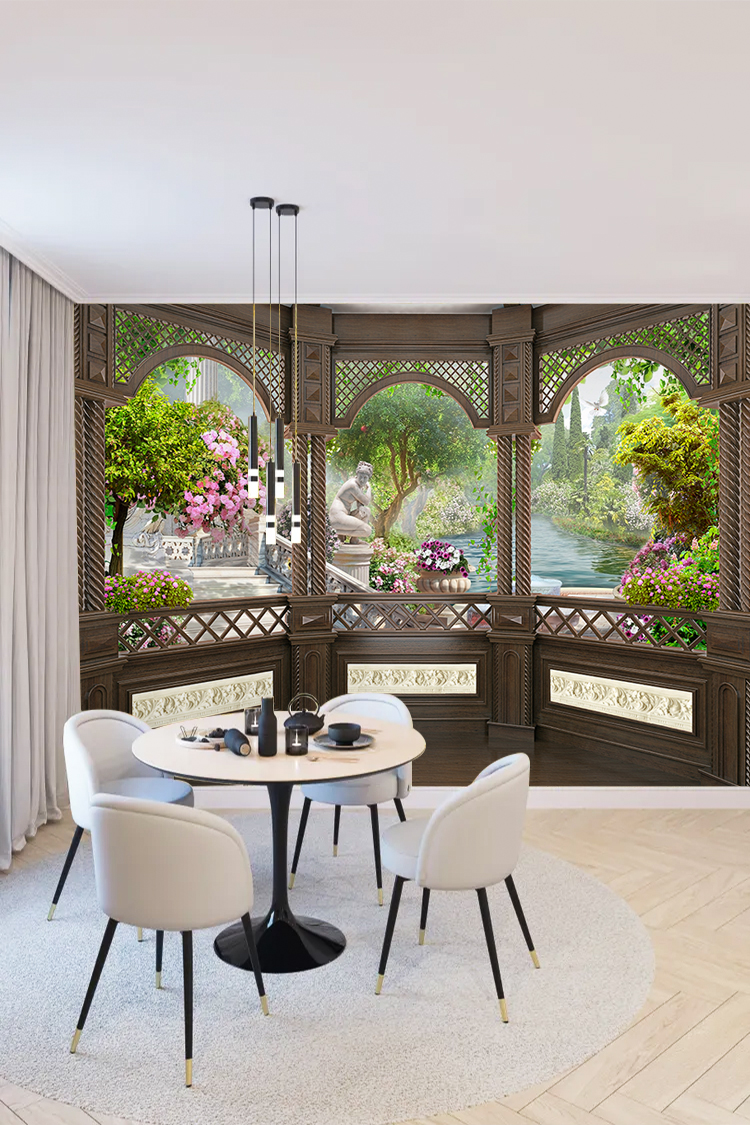 Doğa Manzaralı Balkon Duvar Kağıdı - Görsel 5