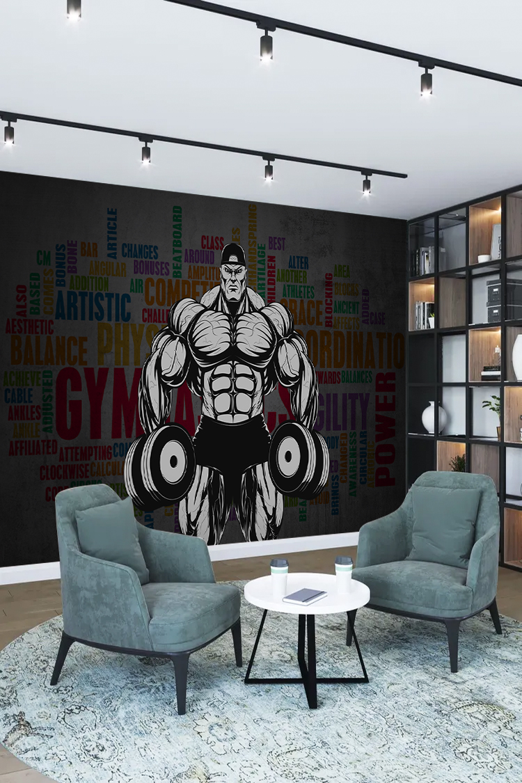 Fitness ve Güç Temalı Duvar Kağıdı - Görsel 2