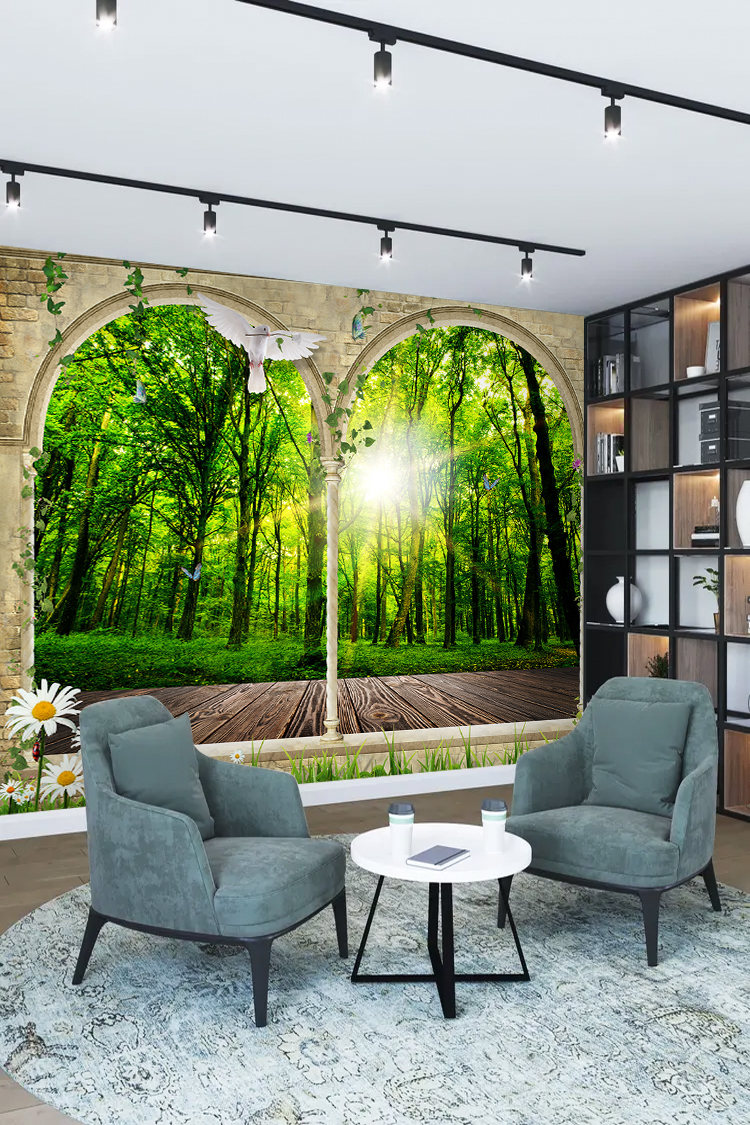 Orman Manzarası Duvar Kağıdı - Görsel 2