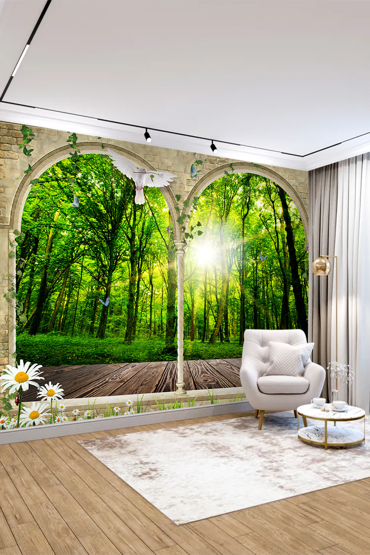 Orman Manzarası Duvar Kağıdı - Görsel 4