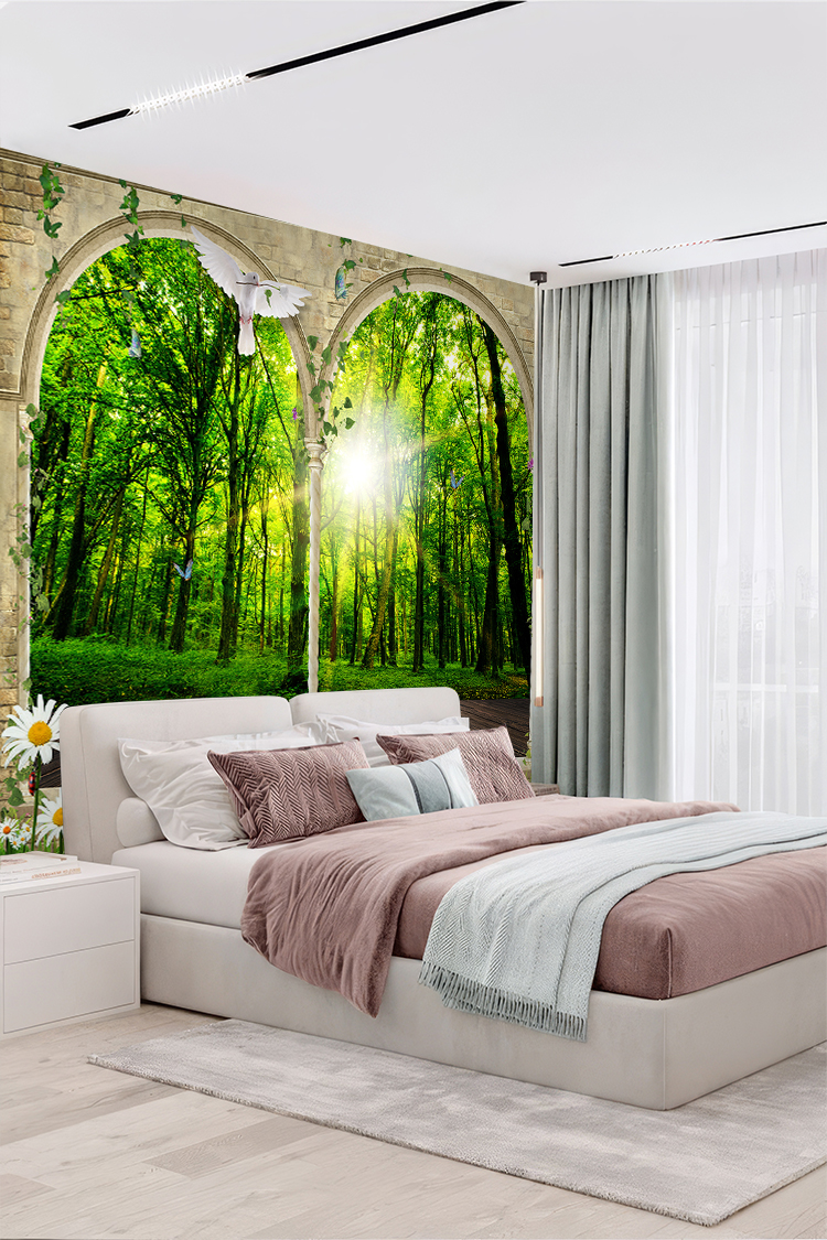 Orman Manzarası Duvar Kağıdı - Görsel 3