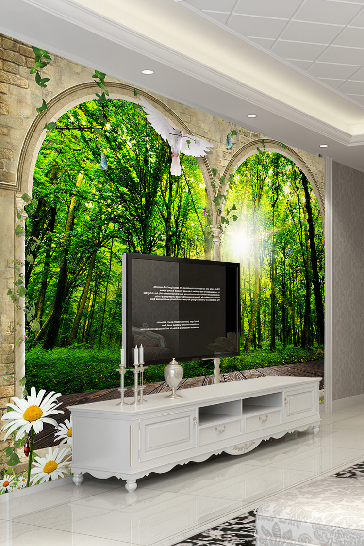 Orman Manzarası Duvar Kağıdı - Görsel 6