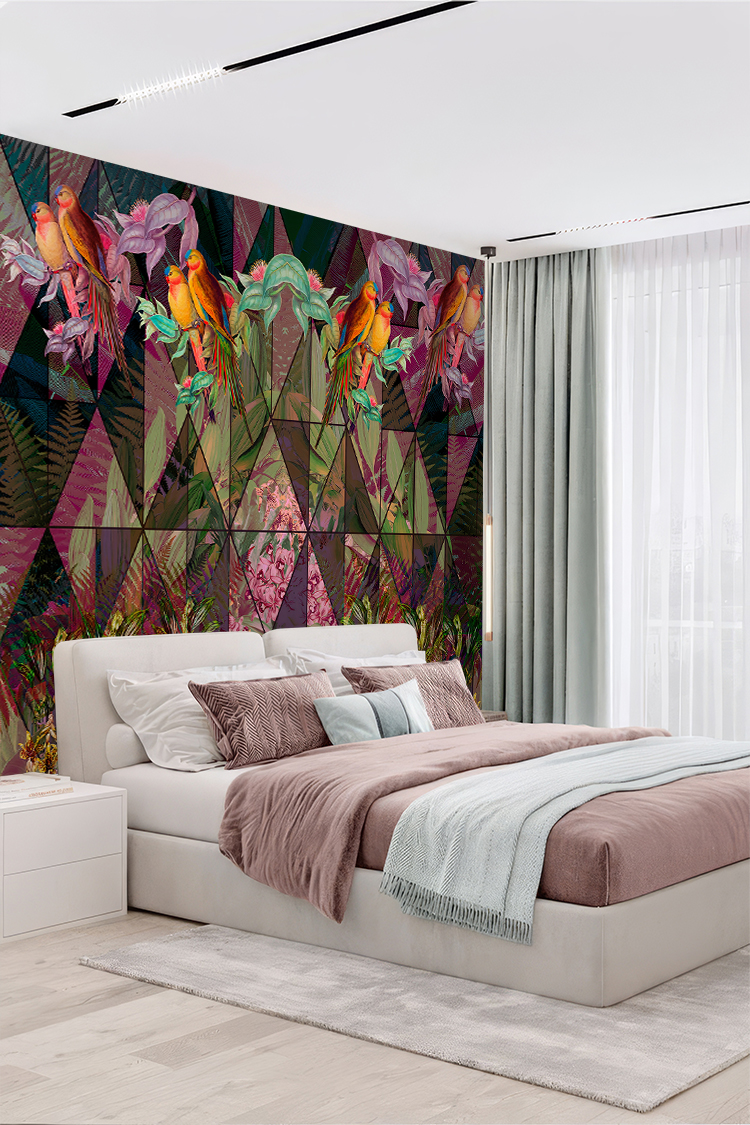 Modern Geometrik Desenli Duvar Kağıdı - Görsel 5