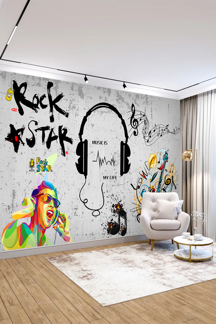 Rock Star Müzik Duvar Kağıdı - Görsel 4