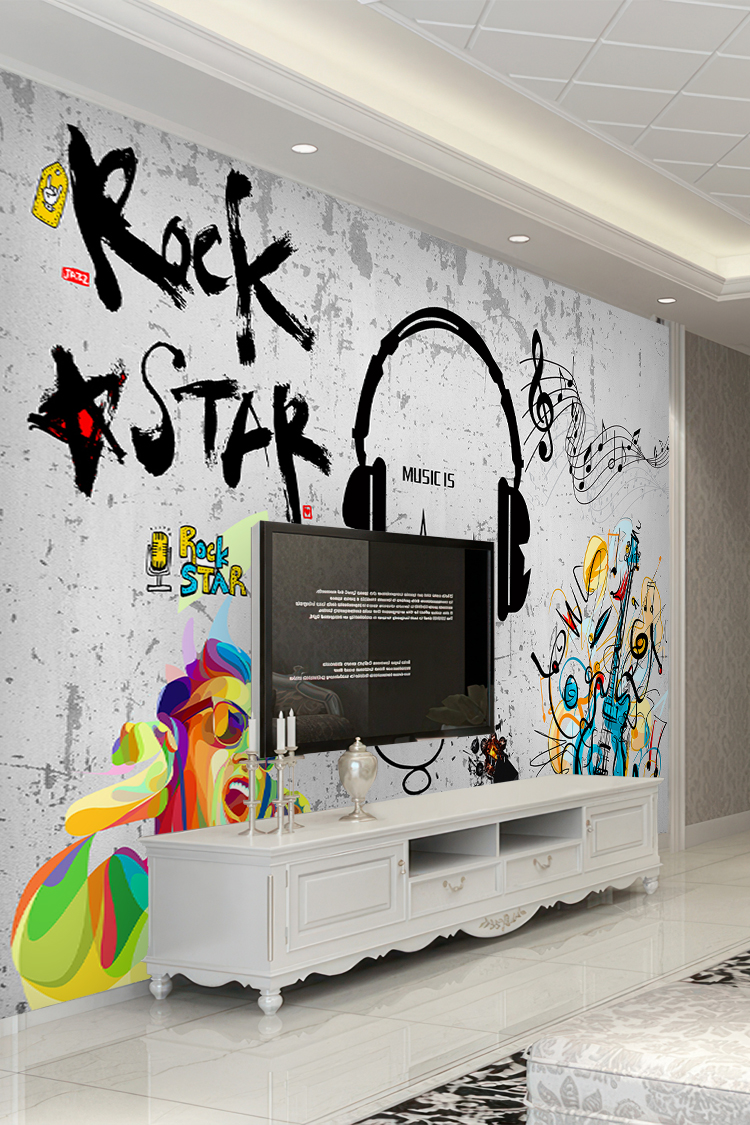 Rock Star Müzik Duvar Kağıdı - Görsel 6