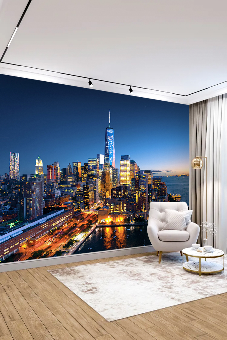 New York Gece Manzarası Duvar Kağıdı