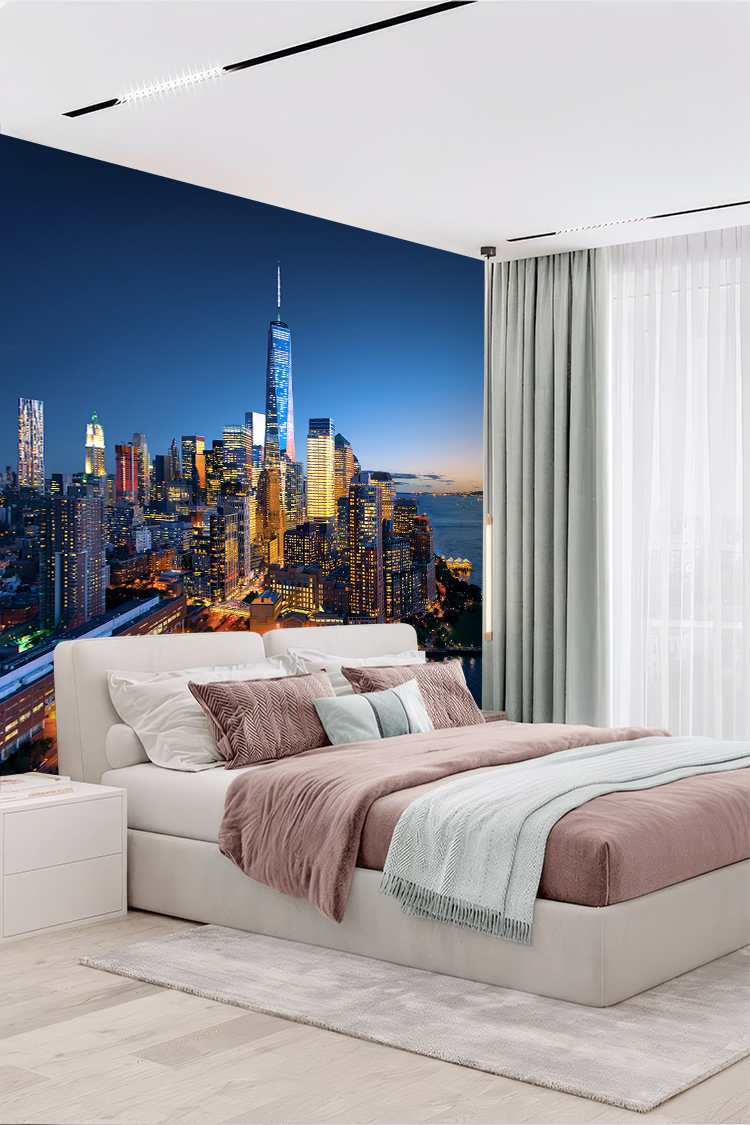 New York Gece Manzarası Duvar Kağıdı - Görsel 4